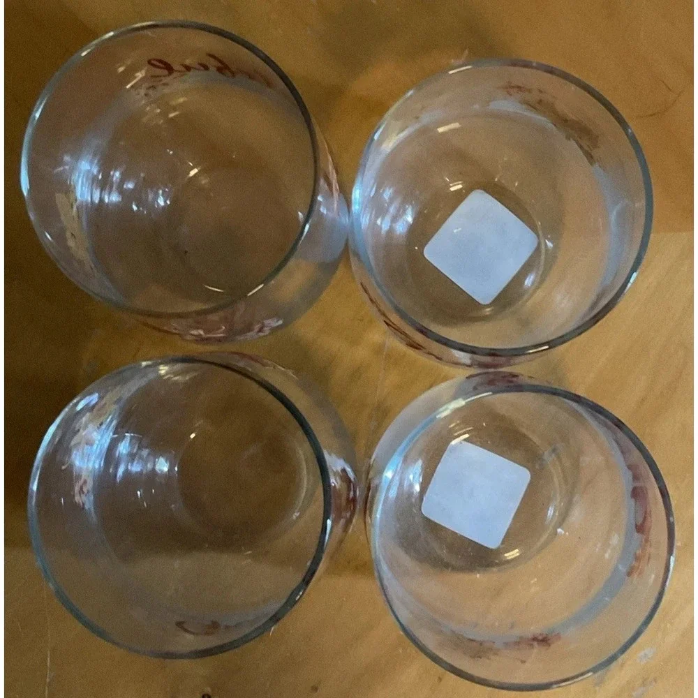 Stemless Wine Glasses Grateful 16.8 Oz‎  Autumn Leaves Beverage , Set Of 4